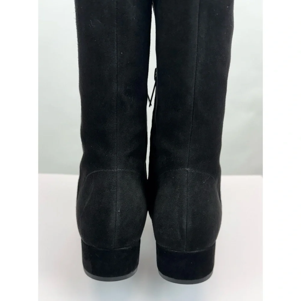New Veronica Beard Cecile Suede Tall Boot Black Sz 9.5